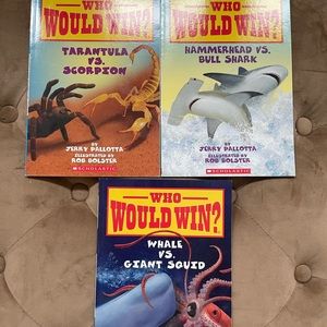 SUMMER READING!! “who would win” set of 3 books - EUC